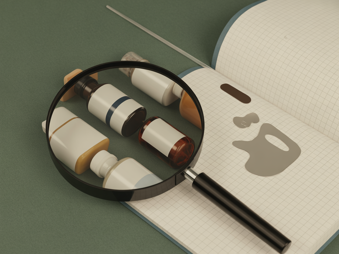 Blank product packages under a magnifying glass for Eggo brand safety comparison.